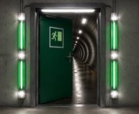 Fluchtlicht und Blitzlicht